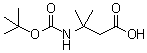 structure of CAS# 129765-95-3, 3-[(叔丁氧羰基)氨基]-3-甲基丁酸