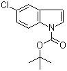 1-叔丁氧羰基-5-氯吲哚分子结构 (CAS 129822-48-6)
