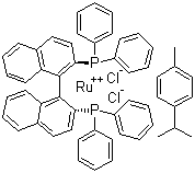 [(S)-(-)-2,2'-双(二苯基膦)-1,1'-联萘](对异丙基甲苯)二氯化钌分子结构 (CAS 130004-33-0)