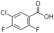 5-氯-2,4-二氟苯甲酸分子结构 (CAS 130025-33-1)