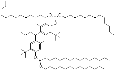 CAS # 13003-12-8, 4,4'-Butylidenebis(6-tert-butyl-3-methylphenyl ditridecyl phosphite), ADK Stab 260, Mark 260, Mark P, Mark QL