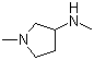 structure of CAS# 13005-11-3, N,1-二甲基吡咯烷-3-胺