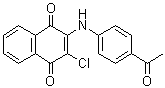 structure of CAS# 130089-98-4, 2-[(4-Acetylphenyl)amino]-3-chloro-1,4-naphthalenedione