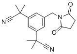CAS # 1301724-97-9, 5-[(2,5-Dioxo-1-pyrrolidinyl)methyl]-anastrozole, 5-[(2,5-Dioxo-1-pyrrolidinyl)methyl]-a1,a1,a3,a3-tetramethyl-1,3-benzenediacetonitrile