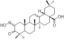 2-(羟基亚氨基)-3-氧代-12-烯-28-齐墩果酸分子结构 (CAS 130216-67-0)