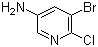 2-氯-3-溴-5-氨基吡啶分子结构 (CAS 130284-53-6)