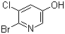 6-溴-5-氯-3-羟基吡啶分子结构 (CAS 130284-56-9)