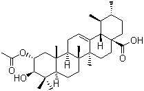 2-乙酰氧基科罗索酸分子结构 (CAS 130289-37-1)
