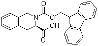 N-Fmoc-D-1,2,3,4-四氢异喹啉-3-羧酸分子结构 (CAS 130309-33-0)
