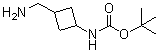 structure of CAS# 130369-10-7, [3-(Aminomethyl)cyclobutyl]carbamic acid 1,1-dimethylethyl ester