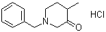 4-甲基-1-苄基-3-哌啶酮盐酸盐分子结构 (CAS 1303968-15-1)
