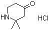2,2-二甲基哌啶-4-酮盐酸盐分子结构 (CAS 1303968-37-7)