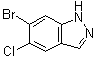 6-溴-5-氯-1H-吲唑分子结构 (CAS 1305208-02-9)