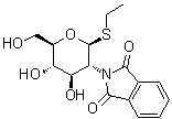 structure of CAS# 130539-43-4, 乙基 2-脱氧-2-(1,3-二氢-1,3-二氧代-2H-异吲哚-2-基)-1-硫代-beta-D-吡喃葡萄糖苷