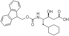 N-芴甲氧羰基-(3S,4S)-4-氨基-3-羟基-5-环己基戊酸分子结构 (CAS 130597-31-8)