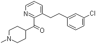 CAS # 130642-50-1, Loratadine ketone, (1-Methyl-4-piperidinyl)[3-[2-(3-chlorophenyl)ethyl]-2-pyridinyl]methanone