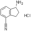 (1R)-1-氨基-2,3-二氢-1H-茚-4-甲腈盐酸盐分子结构 (CAS 1306763-29-0)