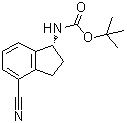 structure of CAS# 1306763-30-3, N-[(1R)-4-氰基-2,3-二氢-1H-茚-1-基]氨基甲酸叔丁酯