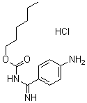 N-[(4-氨基苯基)亚氨基甲基]氨基甲酸己酯盐酸盐分子结构 (CAS 1307233-93-7)