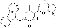 N-[(9H-芴-9-基甲氧基)羰基]-L-缬氨酸-2,5-二氧代-1-吡咯烷基酯分子结构 (CAS 130878-68-1)