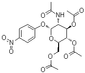4-硝基苯基 2-(乙酰氨基)-2-脱氧-alpha-D-吡喃葡萄糖苷 3,4,6-三乙酸酯分子结构 (CAS 13089-23-1)