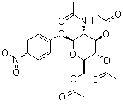 CAS 登录号：13089-27-5, 4-硝基苯基 2-(乙酰氨基)-2-脱氧-beta-D-吡喃葡萄糖苷 3,4,6-三乙酸酯