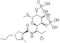 CAS # 1309048-48-3, Methyl 7-chloro-6,7,8-trideoxy-6-[[[(2S,4R)-1-methyl-4-propyl-2-pyrrolidinyl]carbonyl]amino]-1-thio-L-threo-alpha-D-galacto-octopyranoside 2,4-bis(dihydrogen phosphate)