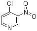 4-氯-3-硝基吡啶分子结构 (CAS 13091-23-1)