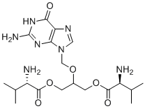 structure of CAS# 130914-71-5, 双(L-缬氨酸)酯更昔洛韦三氟乙酸盐盐