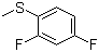 2,4-二氟苯甲硫醚分子结构 (CAS 130922-40-6)