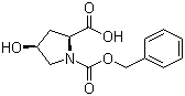 structure of CAS# 130930-25-5, (2S,4S)-1-苄氧羰基-4-羟基吡咯烷-2-甲酸
