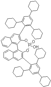 (11bS)-4-羟基-2,6-二(2,4,6-三环己基苯基)-二萘并[2,1-d:1',2'-f][1,3,2]二氧杂磷杂卓 4-氧化物分子结构 (CAS 1309446-14-7)