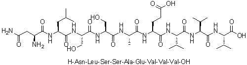 CAS # 1309664-75-2, L-Asparaginyl-L-leucyl-L-seryl-L-seryl-L-alanyl-L-alpha-glutamyl-L-valyl-L-valyl-L-valine