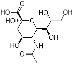 structure of CAS# 131-48-6, N-乙酰神经氨酸