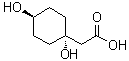 反式-1,4-二羟基环己烷乙酸分子结构 (CAS 1310146-00-9)