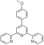 CAS # 13104-56-8, 4'-(p-Methoxyphenyl)-2,2':6',2''-terpyridine, 2,6-Di[2-pyridyl-4-(p-methoxyphenyl)pyridine, 4'-(4-Methoxyphenyl)-2,2':6',2''-terpyridine