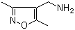 (3,5-二甲基异恶唑-4-基)甲胺分子结构 (CAS 131052-47-6)