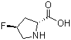 (2R,4S)-4-氟吡咯烷-2-甲酸分子结构 (CAS 131176-02-8)
