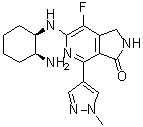 6-((1R,2S)-2-氨基环己基氨基)-7-氟-4-(1-甲基-1H-吡唑-4-基)-1H-吡咯并[3,4-c]吡啶-3(2H)-酮分子结构 (CAS 1312691-33-0)