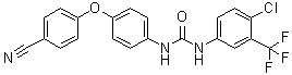N-[4-氯-3-(三氟甲基)苯基]-N'-[4-(4-氰基苯氧基)苯基]脲分子结构 (CAS 1313019-65-6)