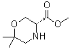 (3R)-6,6-二甲基-3-吗啉羧酸甲酯分子结构 (CAS 1313278-08-8)