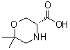 (3R)-6,6-Dimethyl-3-morpholinecarboxylic acid molecular structure (CAS 1313479-60-5)