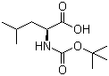 Boc-L-亮氨酸分子结构 (CAS 13139-15-6)