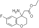4-氨基-6-氟-3,4-二氢-2H-1-苯并吡喃-4-乙酸乙酯分子结构 (CAS 131436-64-1)