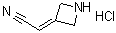 structure of CAS# 1314910-43-4, 2-(3-Azetidinylidene)acetonitrile hydrochloride (1:1)