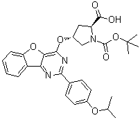 structure of CAS# 1315326-78-3, (2S,4R)-4-[[2-[4-(1-甲基乙氧基)苯基]苯并呋喃并[3,2-d]嘧啶-4-基]氧基]-1,2-吡咯烷二甲酸 1-叔丁酯
