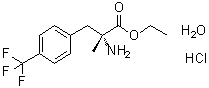 alpha-甲基-4-(三氟甲基)-D-苯丙氨酸乙酯盐酸盐水合物分子结构 (CAS 1315449-99-0)