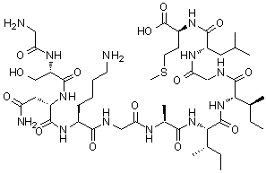 structure of CAS# 131602-53-4, Human beta-amyloid peptide(25-35)