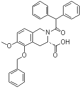 CAS # 1316755-16-4, (3S)-2-(2,2-Diphenylacetyl)-1,2,3,4-tetrahydro-6-methoxy-5-(phenylmethoxy)-3-isoquinolinecarboxylic acid