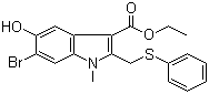 6-溴-5-羟基-1-甲基-2-(苯基硫甲基)吲哚-3-甲酸乙酯分子结构 (CAS 131707-24-9)
